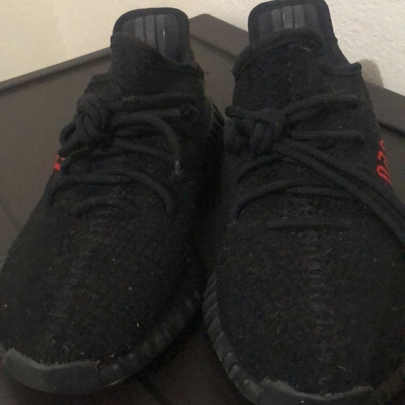 YEEZY SPLY -350 Black And Red Size 8 1/2 - Picture 3 of 4